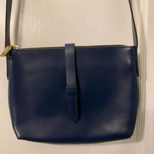 J. Crew navy blue small shoulder bag